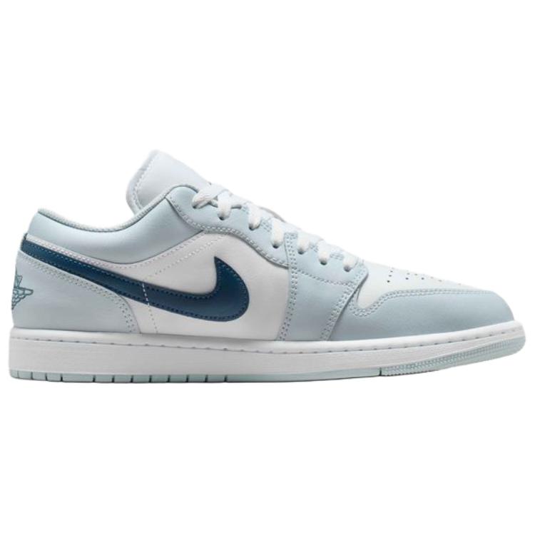 Jordan Air Jordan 1 Low Винтажные Баскетбольные Кроссовки Мужские Светло-голубой Белый 553558-400