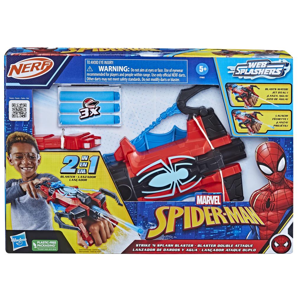 Hasbro MARVEL Nerf Web Splashers Strike Splash Бластер F7852 Аутентичный Человек-паук &