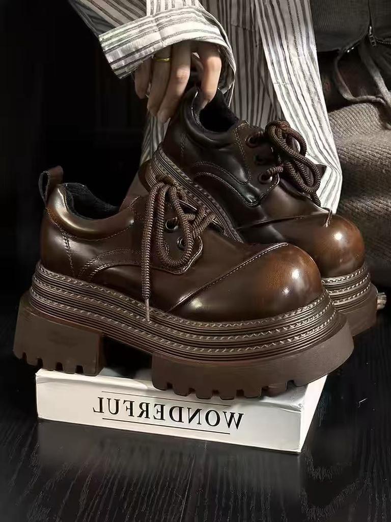 Модная женская обувь лоферы, повседневная обувь для работы, зимняя теплая обувь из хлопка с мехом, обувь на толстой платформе и высоком каблуке, увеличивающая рост