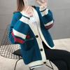 Fashion Spring Korean Version Loose Sweater Knitted Women Sweater Autumn Lazy Sweater Coat.