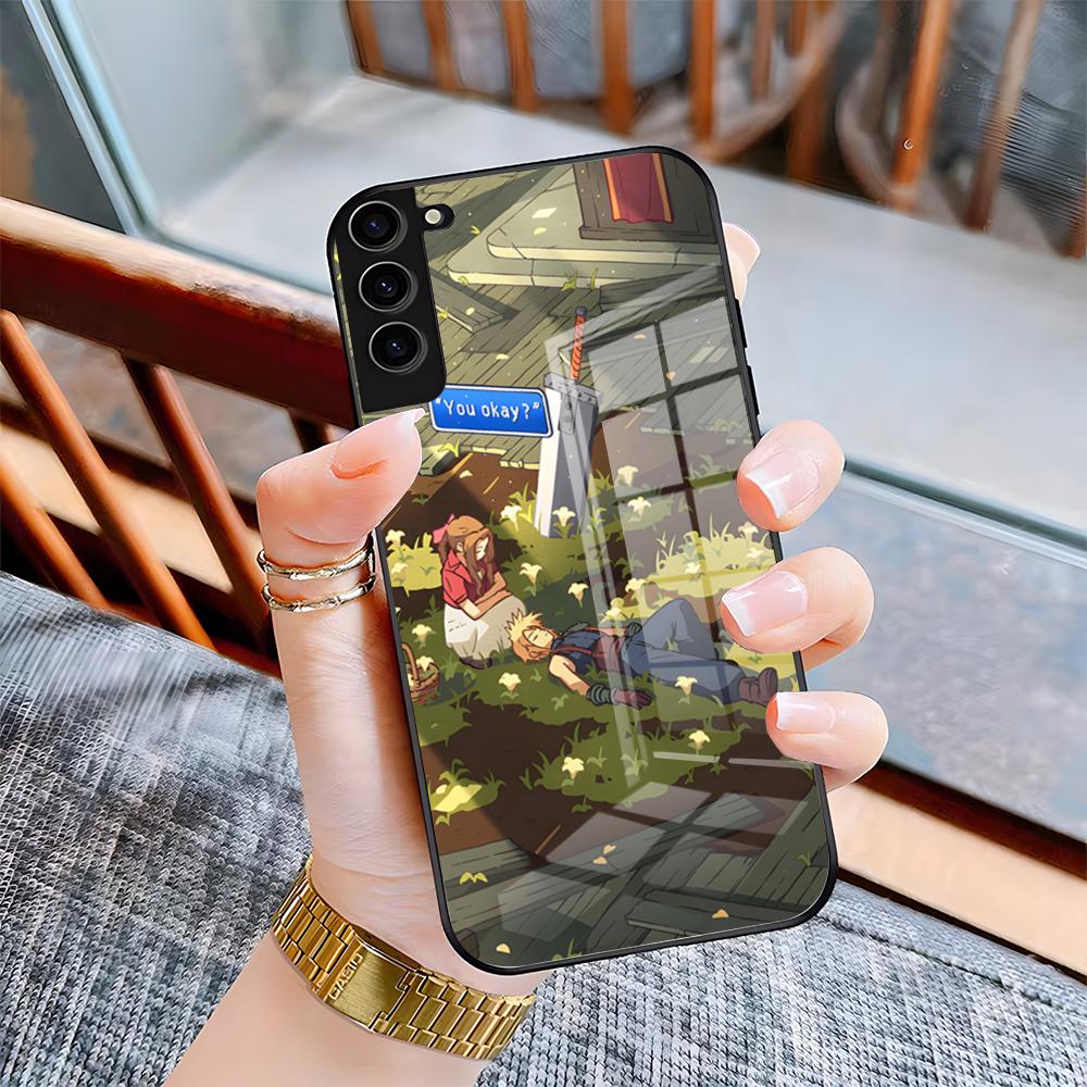 Чехол для телефона F-Final F-Fantasy для Samsung A25 A13 A33 5G A54 A36 A35 A56 A52 A14 Ударопрочная стеклянная крышка