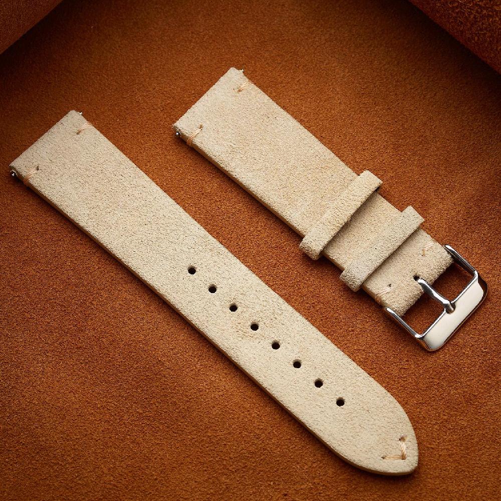 Винтажные замшевые ремешки для часов из натуральной кожи 14мм 16мм 18мм 20мм 22мм Браслет Ремешок Быстросъемный ремешок для часов для мужчин Женский браслет
