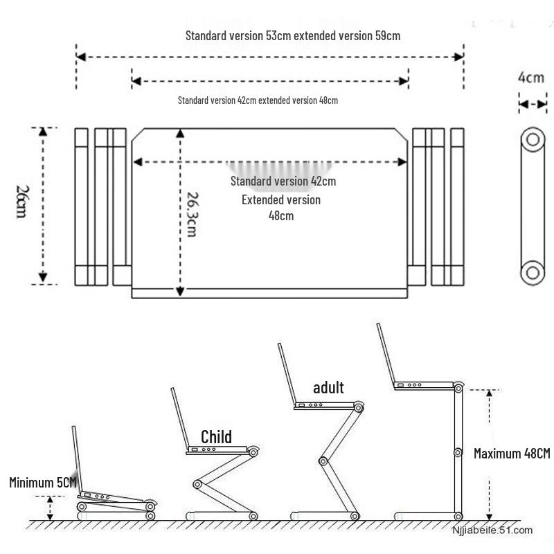 Складная подставка для ноутбука с охлаждающим лотком для кровати и стола - Поддержка шейного отдела позвоночника