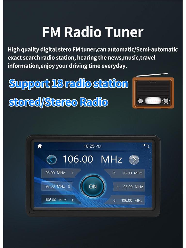 7-дюймовый беспроводной Android Auto и CarPlay портативный навигатор MP5-плеер