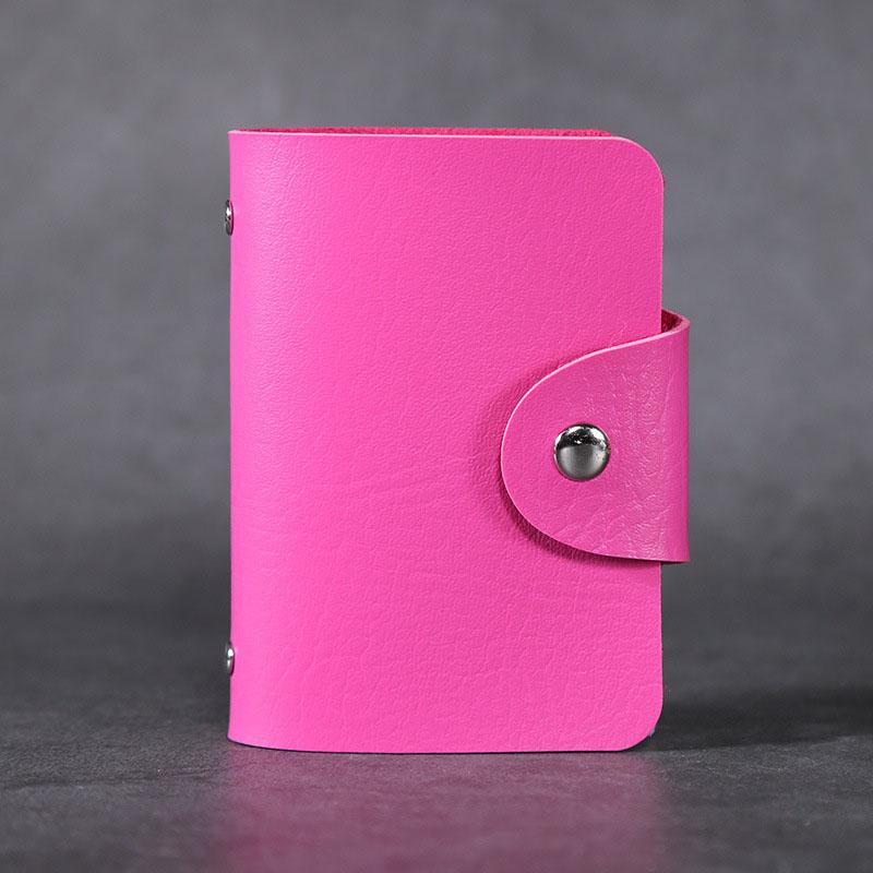 Hasp Leather 24 Slots Bits Business Card Bag Card Case Men Women ID Holders Bank Credit Card Organizer Bags Passport Card Wallet