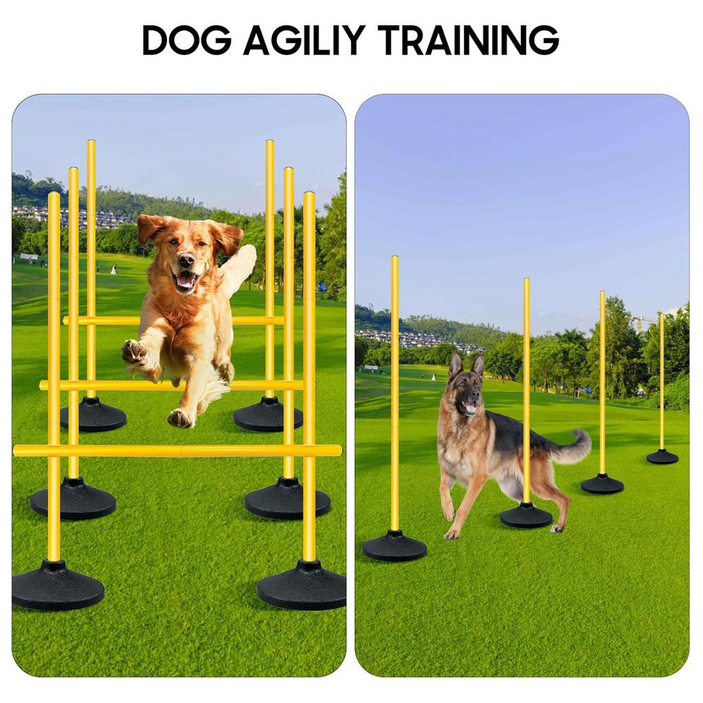 Soccer Agility Pole Adjustable Soccer Training Hurdles Speed Trainning Equipment Supplies for Playground Football Backyard