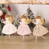 2024 Christmas Cute Lace Hollow Skirt Girl Angel Ornament Doll Merry Christmas Tree Decor for Home Xmas Hanging Pendant KId Gift