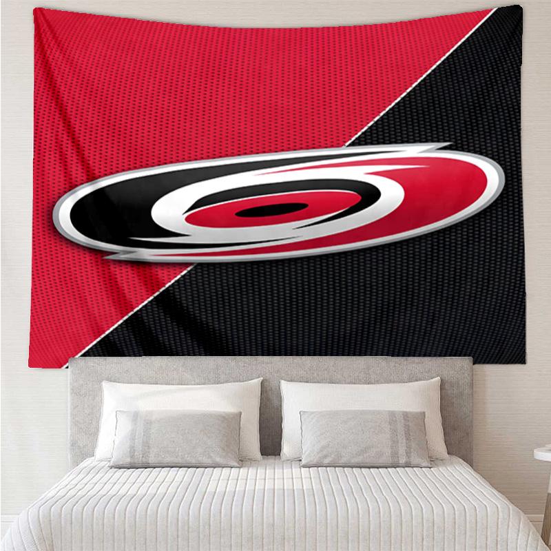 Carolina Hockey Logo Tapestry, Unique Design Tapestry, Wall Decor for Bedroom,Livingroom, Playroom,Heartwarming Fan Holiday Gifts