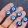 Синий Камень Глаза Дьявола Ювелирное Изделие из Стерлингового Серебра 925 Серьга 3,03"