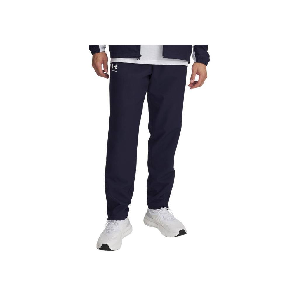 Under Armour Rival Sports Leisure Series Logo Тканые эластичные дышащие повседневные брюки мужские брюки темно-синие 1390150-410