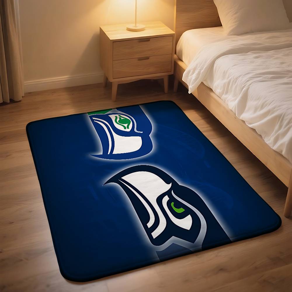 S-Seattle Seahawks Carpet Bathroom Anti-slip Mat Door Mat Home Decoration Mat Entrance Door Mat Scratch-resistant Door Mat