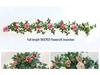 Artificial Rose Flower Vine Wall Decor for Air Conditioning Pipe and Storefronts