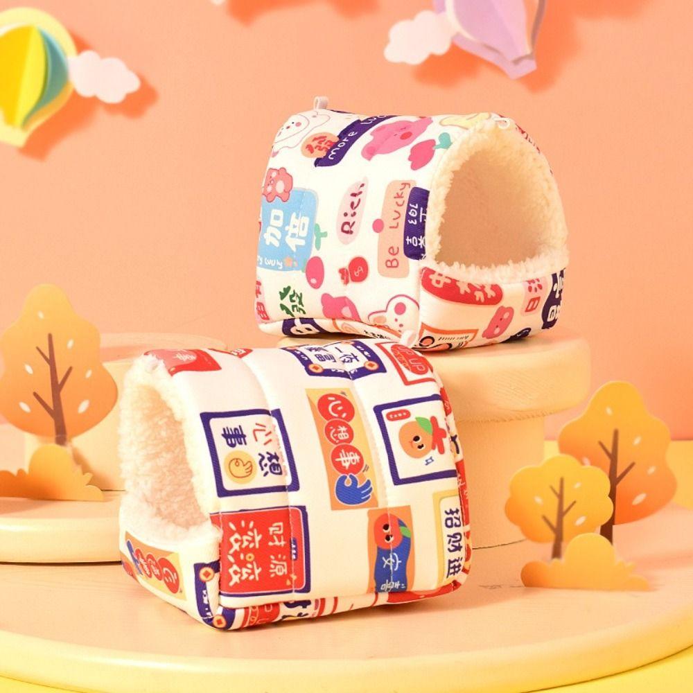 Rabbit Squirrel Hut Hamster House Winter Warm Guinea Pig Nest Soft Small Animal Sleeping Bed