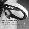 For Opel 2Pcs Car Logo Sun Visor Rearview Mirror Rain Eyebrow Shield Sticker Mokka Astra H G J Corsa Zafira Insignia Meriva OPC