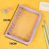 A5 Binder Cute Transparent Binder Notebook Filing Cabinet A5 Ring Pockets Leaf Filing Cabinet A5 Macaron Binder HYJ02