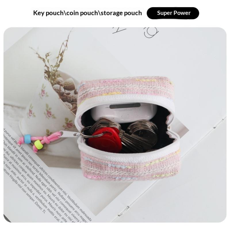 Mini Waterproof Earphone Case Cute Multifunctional Storage Pouch for Coins Keys Jewelry Home Travel