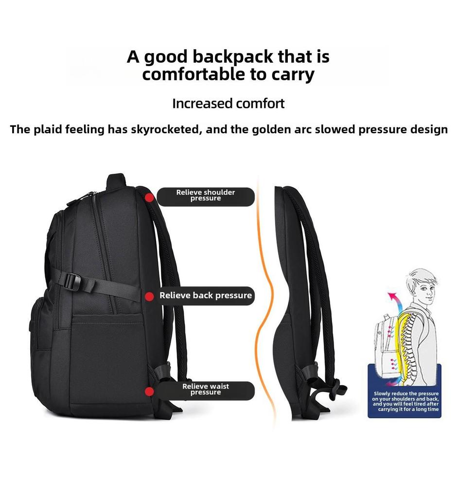 Korean Style Large Capacity Student Backpack - Simple Design for Junior High and College Students