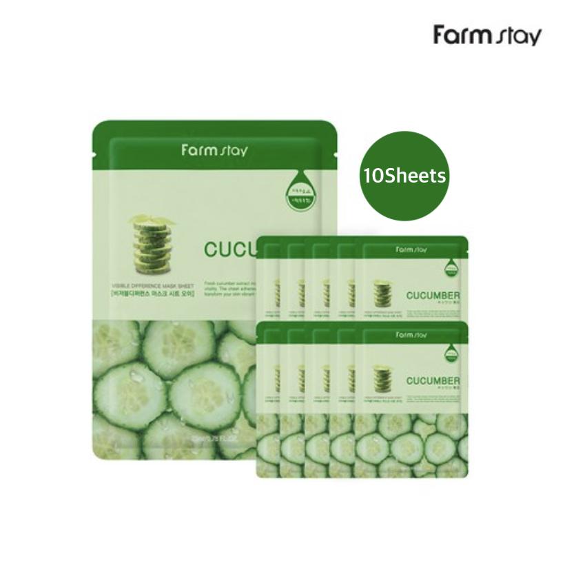FARM STAY Маска Visible Difference Pack с огурцом, 23 мл (3 варианта)