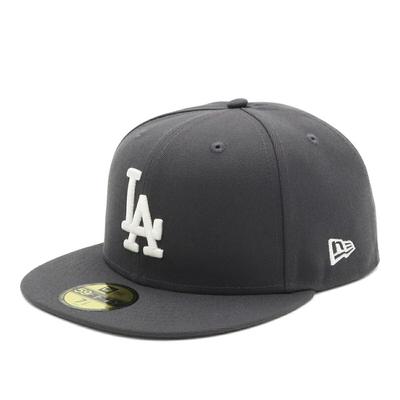 Кепка MLB Los Angeles Dodgers с прямым козырьком Темно-графитовая 7 59Fifty 1/4