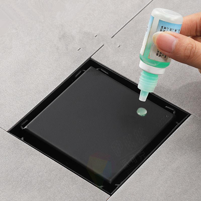 1 шт. 10x10 см. Невидимый боковой слив из нержавеющей стали, скрытый слив для пола, двухцветный матовый слив для пола в ванной комнате