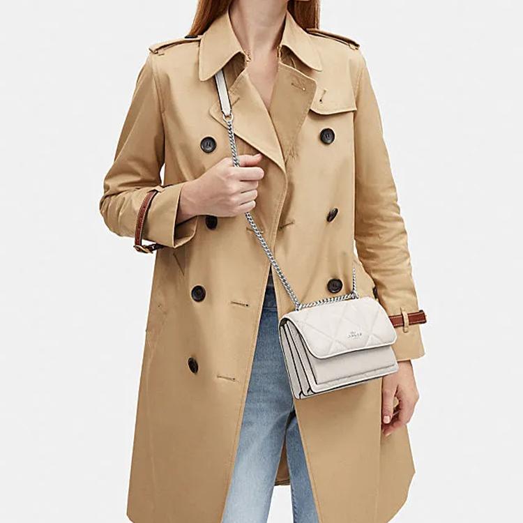 New COACH Klare Sheepskin With Cow Leather Cloud Bag, Shoulder Bag, Crossbody Bag Trumpets Women's White CJ526-SVHA