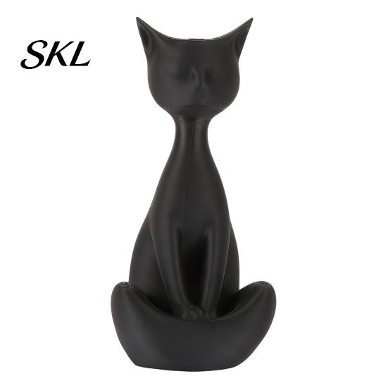 Light Luxury Home Decor Cat 3D Printed Meditating Figurine, Modern Abstract Sculpture with Cross-Legged Pose, Narrative Space Decoration Minimalist