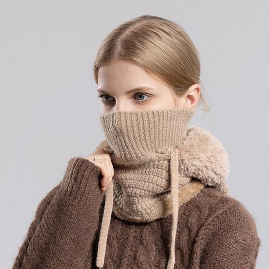 Зимняя велосипедная шапка со встроенным защитным экраном для лица и утеплителем для шеи, ветрозащитный толстый плюшевый шарф с полной защитой для улицы, головной убор для холодной погоды