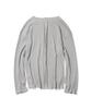 MASSNOUN Waffle Cut Divide Boat Neck Long Sleeve Mssls002-Gy