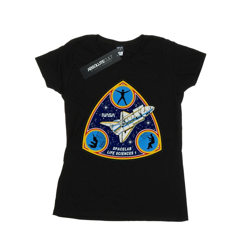 NASA Womens/Ladies Classic Spacelab Life Science Cotton T-Shirt
