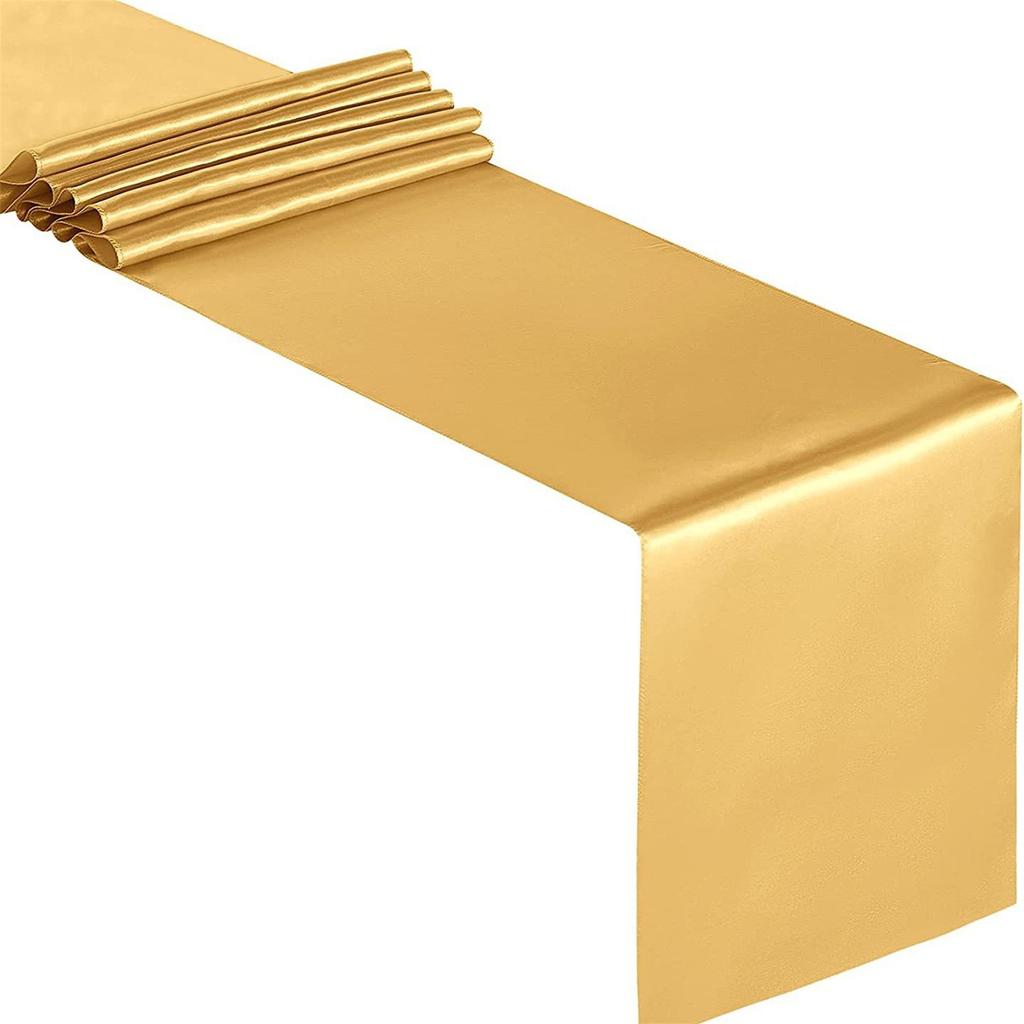 Сатиновые скатерти-дорожки однотонные 12x108 дюймов элегантное украшение для свадьбы дня рождения и банкетного мероприятия