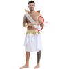 Halloween Party Angel Cupid Costume Satin Ribbon Gold Foil Print Sleeveless Shorts M-2XL