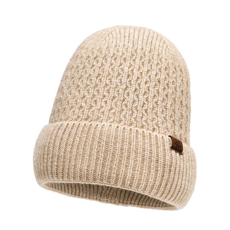 Большая шерстяная шапка мужская осенне-зимняя бархатная теплая вязаная шапка для езды на велосипеде ветрозащитная защита ушей холодостойкая шапка