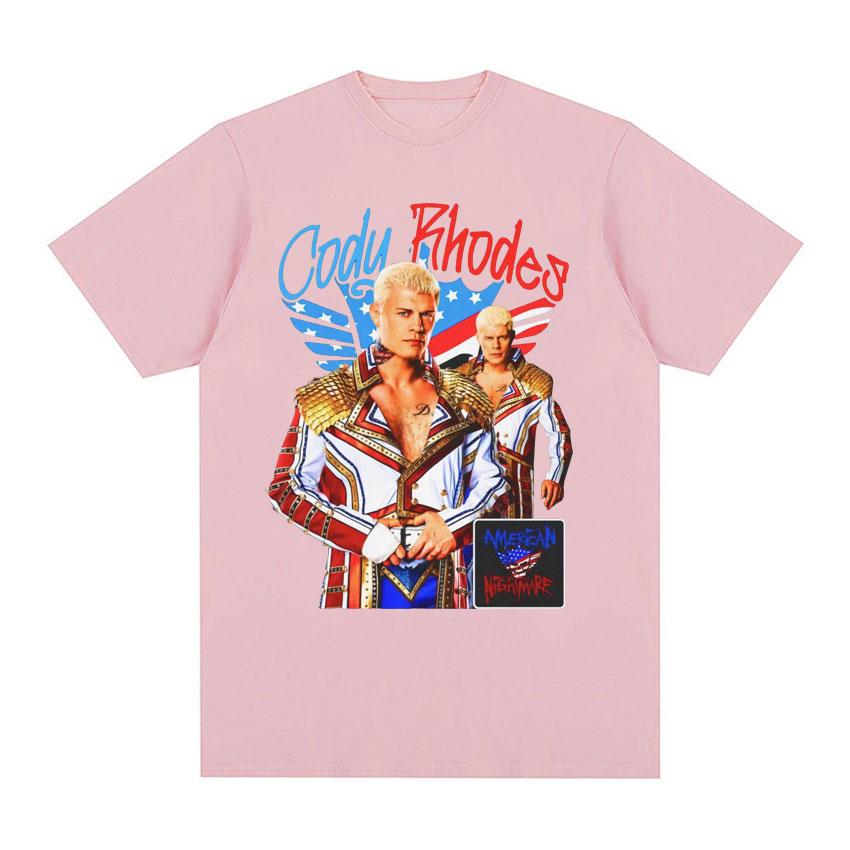 Funny Cody Rhodes The American Nightmare T Shirt Unisex Women Pure Cotton Wrestling Finished Story Vintage Tee Shirt Summer Clothes