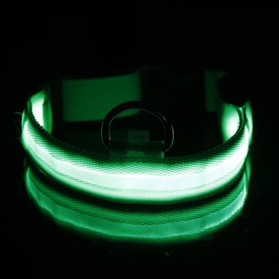 Светящийся ошейник для домашних животных, устойчивый к разрыву, устойчивый к укусам аксессуар, светодиодная вспышка, ошейник для собак