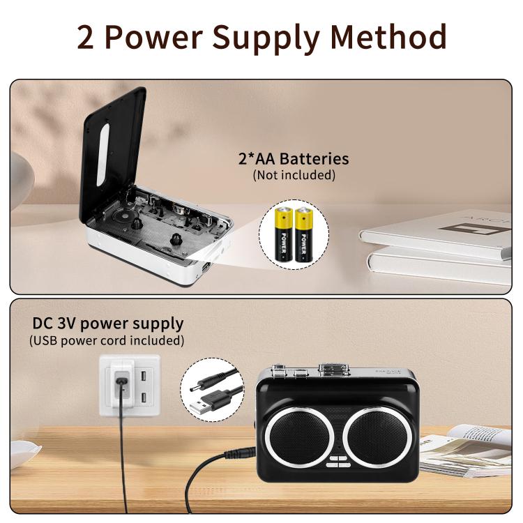 Factory Price Cassette to MP3 Converter Tape Player Portable Dual Speakers