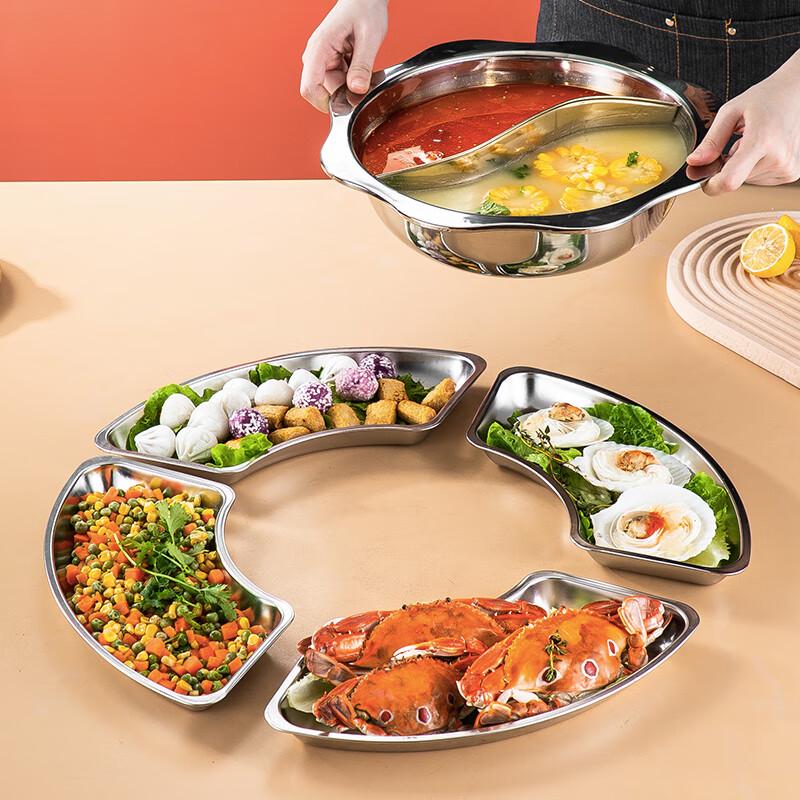 Система пятисекционной банкетной тарелки из нержавеющей стали 304