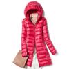 Botvotee Long Winter Down Jacket Women  New Fashion Vintage Long Sleeve Hooded Parkas Chic Casual Slim Solid Zippers Coat