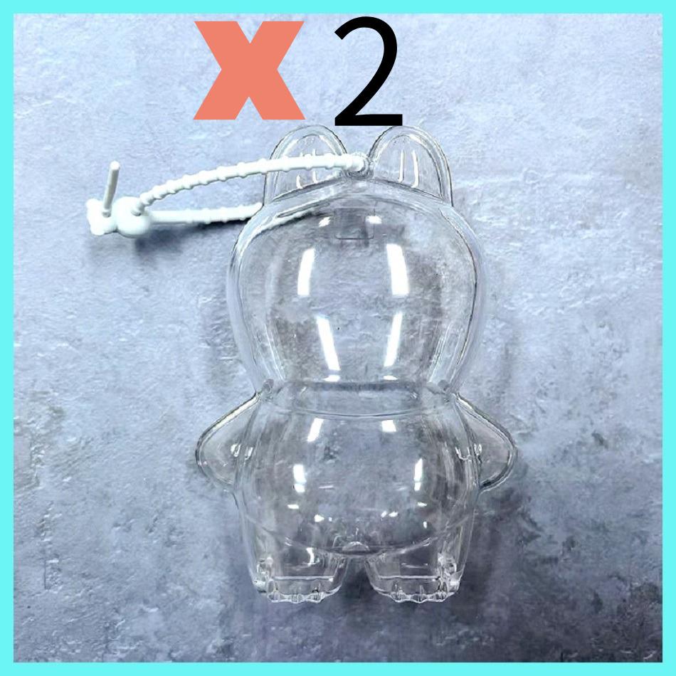 Transparent Protective Case for Labubu 4.0 Pin for Love Series Plush Doll Dust Cover Storage Box for LABUBU Doll Accessories