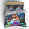 "Magic Owl Decor Set" Soft Skin-Friendly Bedding Set Includes 1 Duvet Cover And 2 Pillowcase, Gift