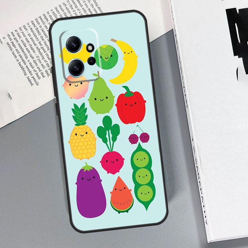 Vegan Pattern Case For Xiaomi Redmi Note 14 Pro 10 11 12 13 15 Pro Cover For Redmi 15 13C 12C 10C 14C 15C