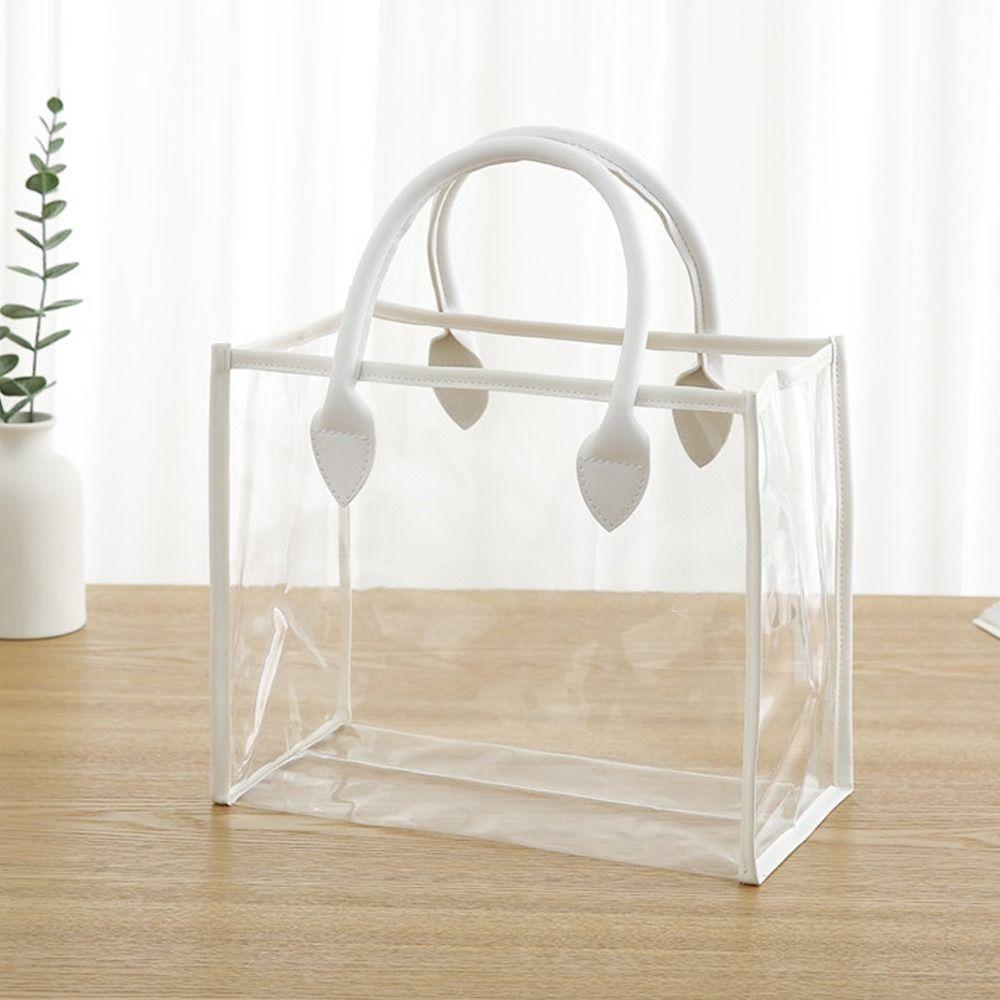 PVC Gift Bag Pink White Storage Bag Creative Shopping Bags