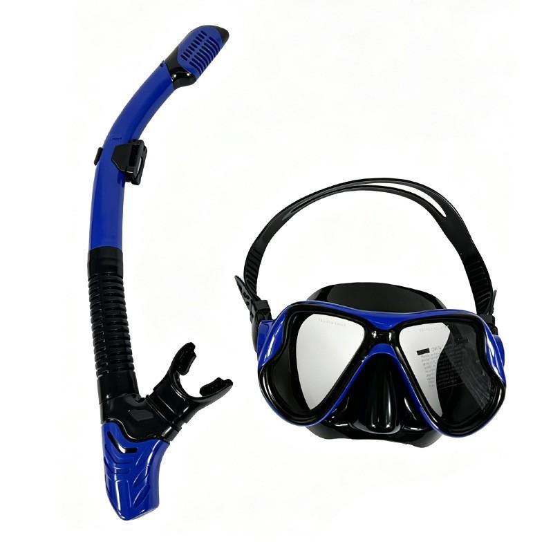 Adult Kids Full-Dry Snorkeling Mask With Tempered Glass Lens Silicone Frame Swimming Freediving