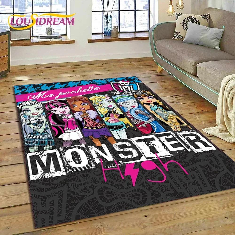 Мультяшный ковер-дорожка Monster High Draculaura Вампир для спальни, гостиной, дома, украшение для дивана, детский игровой большой декоративный коврик для пола