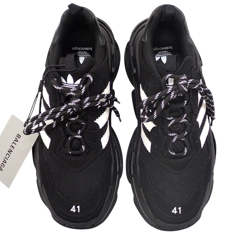BALENCIAGA  712821 sneakers black leather mens