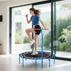 Fitness Trampoline, Workout Trampoline with Adjustable Handle, Stable and Quiet, for Indoor Use, Steel, Blue