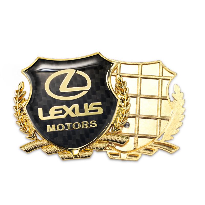 2PCS 3D Metal Emblem Sticker Car Badge Decal for Lexus F SPORT NX RX ES UX GS GX IS LS LX CT LC LBX 350h 450h etc