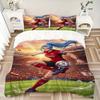 3pcs Football Player Action Bedding Set, Includes One Quilt Cover and Two Pillowcases, Bedroom and Guest Room Decoration. T723119