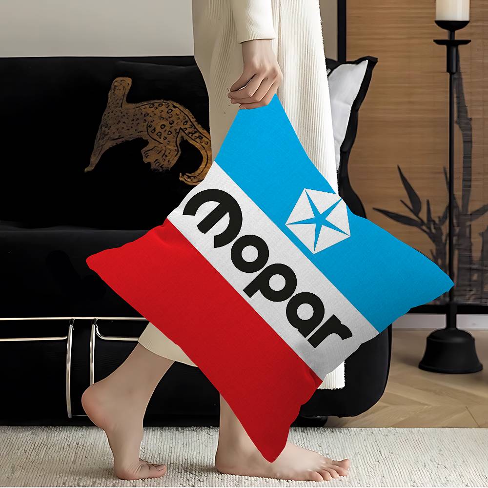 M-Mopar Pillow Covers Cartoon Sofa Decorative Home Double-Sided Printing Short Plush Cute Cushion Cover