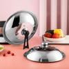 28/30/32/34/36/38CM Stainless Steel Visible Pot Lid Universal Frying Pan Lid Wok Cover  Restaurant