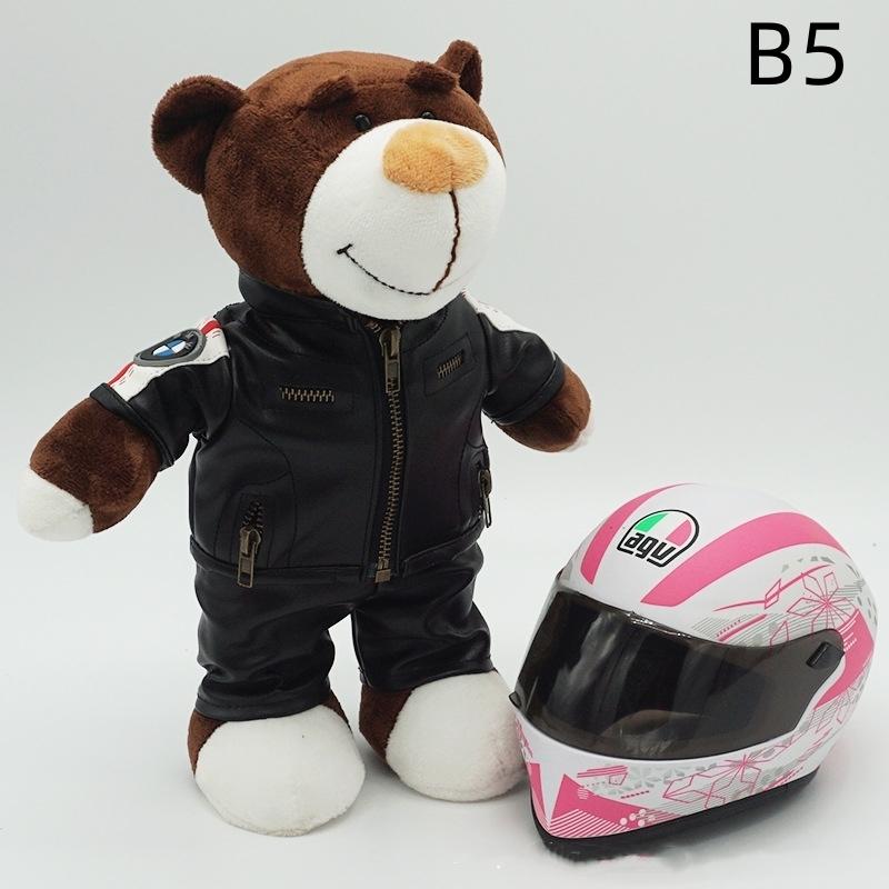 Kawaii helmets and teddy bears motorcycle decorations cute anime-filled soft stuffed toys as holiday gifts for friends